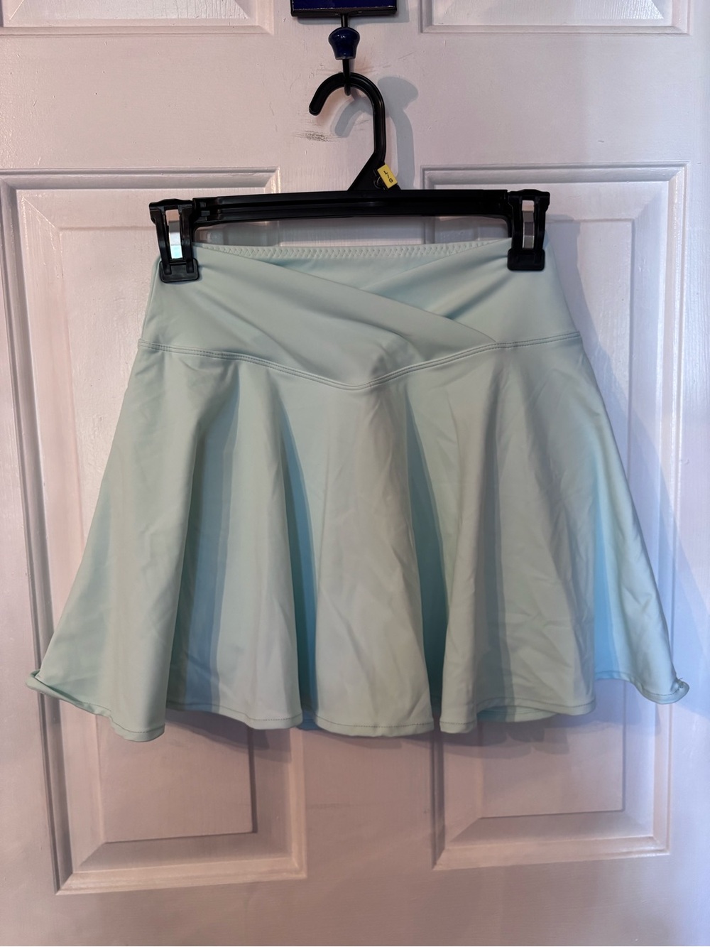 Light Blue Tennis Skort with Crossover Waistband
